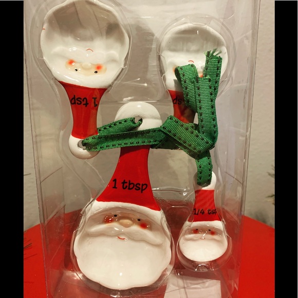 Santa Ceramic Measuring Spoons NWT - Picture 1 of 1